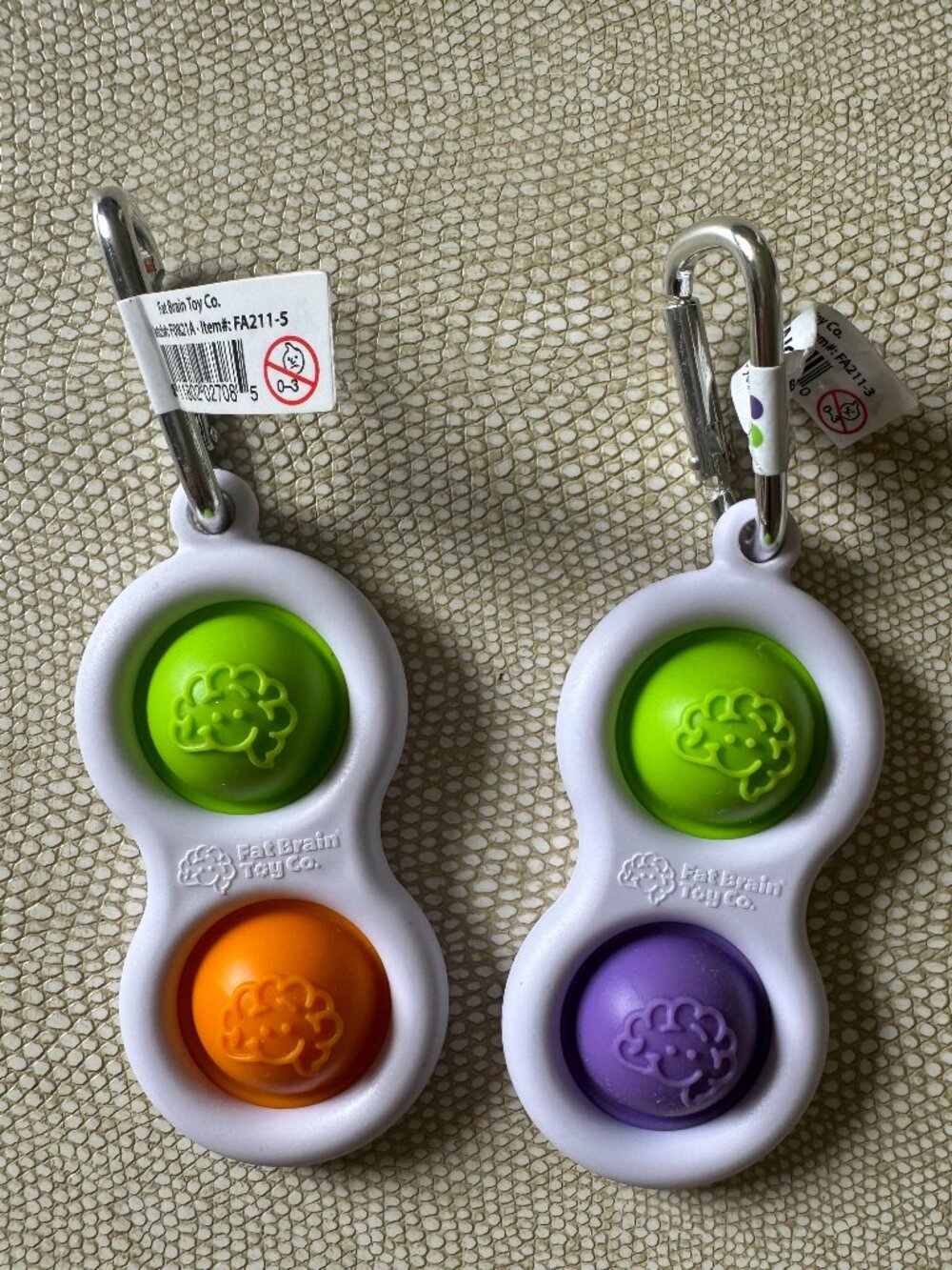 Fat Brain Toy Co Simpl Dimpl Key Chain Set of 2 NWT